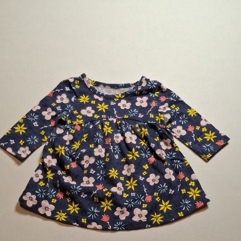 Okie Dokie Navy Floral Long Sleeve Tee